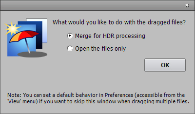 merge for hdr processing window